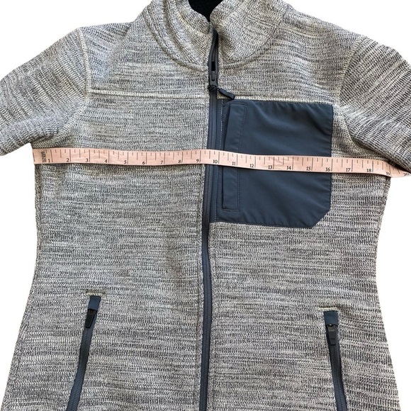 Ascend Fleee Lined Full Zip Gray White Women’s Size Small Fitted Jacket outdoors - Picture 6 of 13